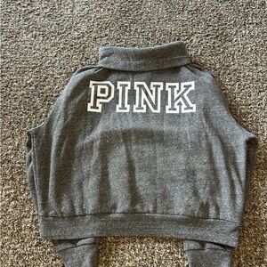 PINK by Victoria’s Secret Gray Cropped Sweatshirt